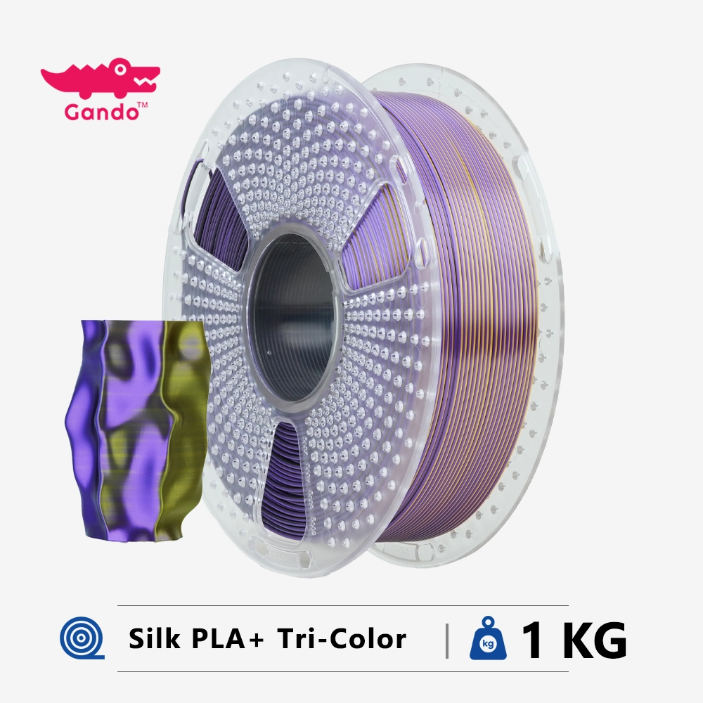 فیلامنت PLA+ سه رنگ ابریشمی پرینتر سه بعدی